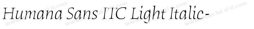 Humana Sans ITC Light Italic字体转换